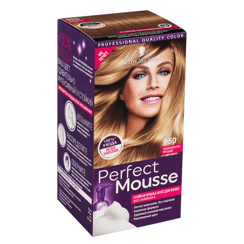 PERFECT MOUSSE Краска-мусс для волос, 950 Золотисто-русый